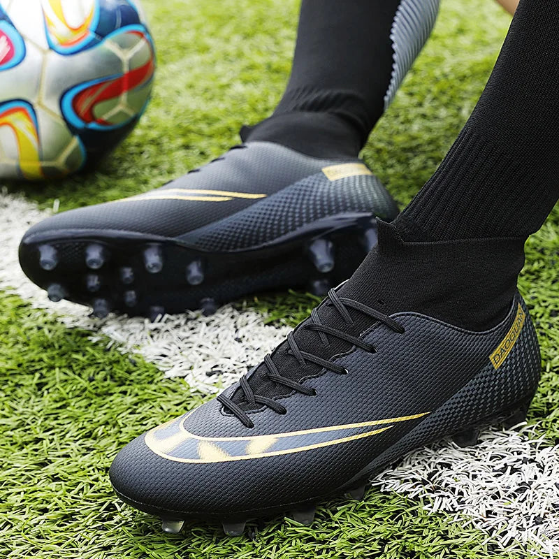 High Ankle Soccer Shoes Outdoor Non-Slip Long Spikes Football Boots Large Size 48 Ultralight Soccer Cleats Football Sneakers Men 3