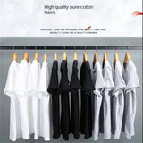 Men T Shirt Summer Cotton Tops Women Solid Color Blank Tshirts O-neck Round Collar Short-Sleeve Couple White Top Tees 4