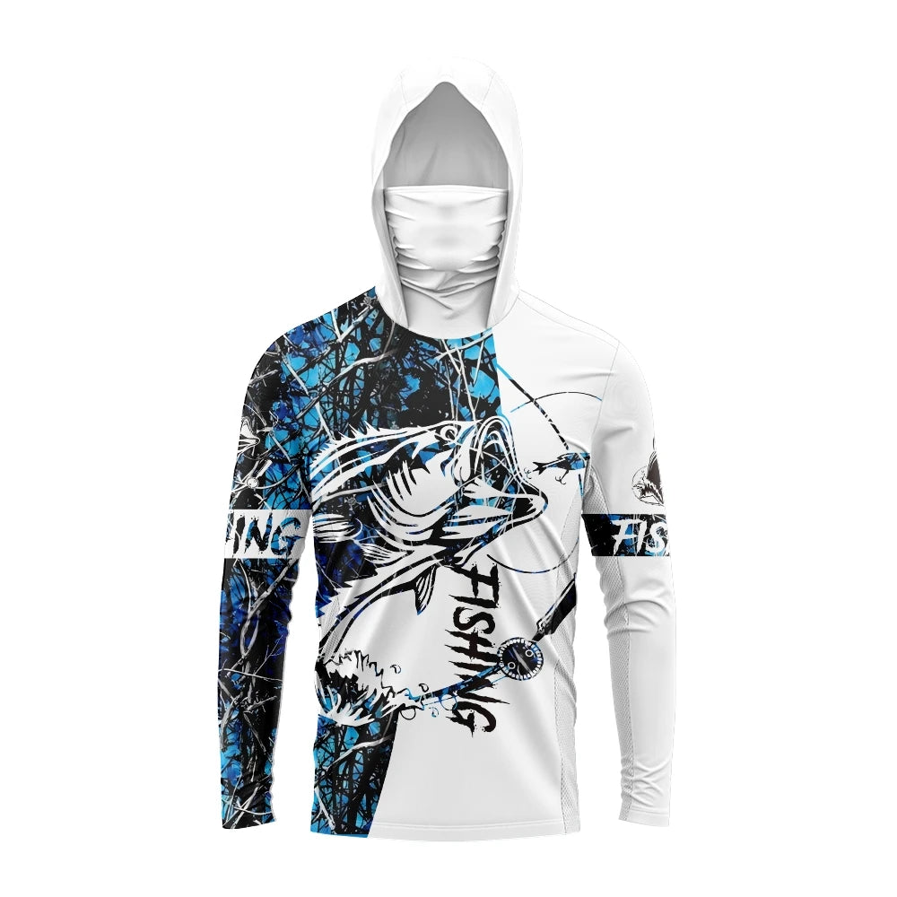 MALFC Men Hood Fishing Shirt long sleeve fishing t shirt uv protection Fishing Apparel 3