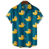 Duck 3d Print Shirts Men Fashion Hawaiian Shirt Short Sleeve Casual Beach Shirts 3