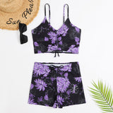 Women’s High-Waist Floral Push-Up Bikini
