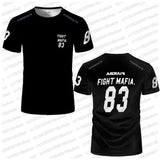 ASKARI Boxing Fighting Match Design 3D Men Fitness Short Sleeve T-shirt Breathable Mesh Sports Tees For Male Outdoor Trainning T