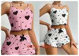 Women’s Heart-Print Pajama Set