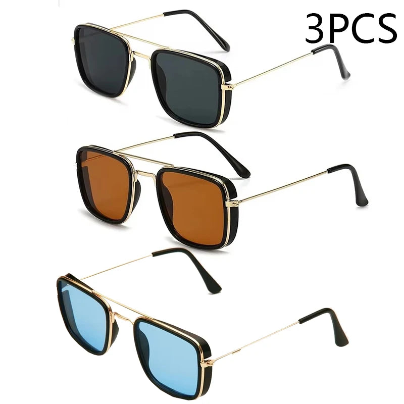 Retro Small Square Metal Sunglasses