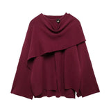 Scarf-Accent Woolen Overcoat