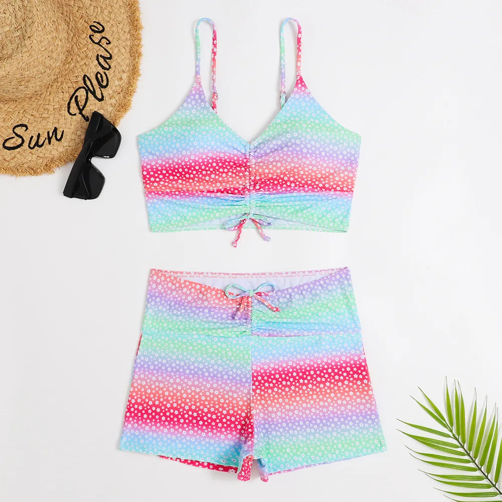 Women’s High-Waist Floral Push-Up Bikini