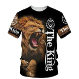 Lion 3D Printing T-shirt Sports Casual Short Sleeve Summer Street Clothing 2