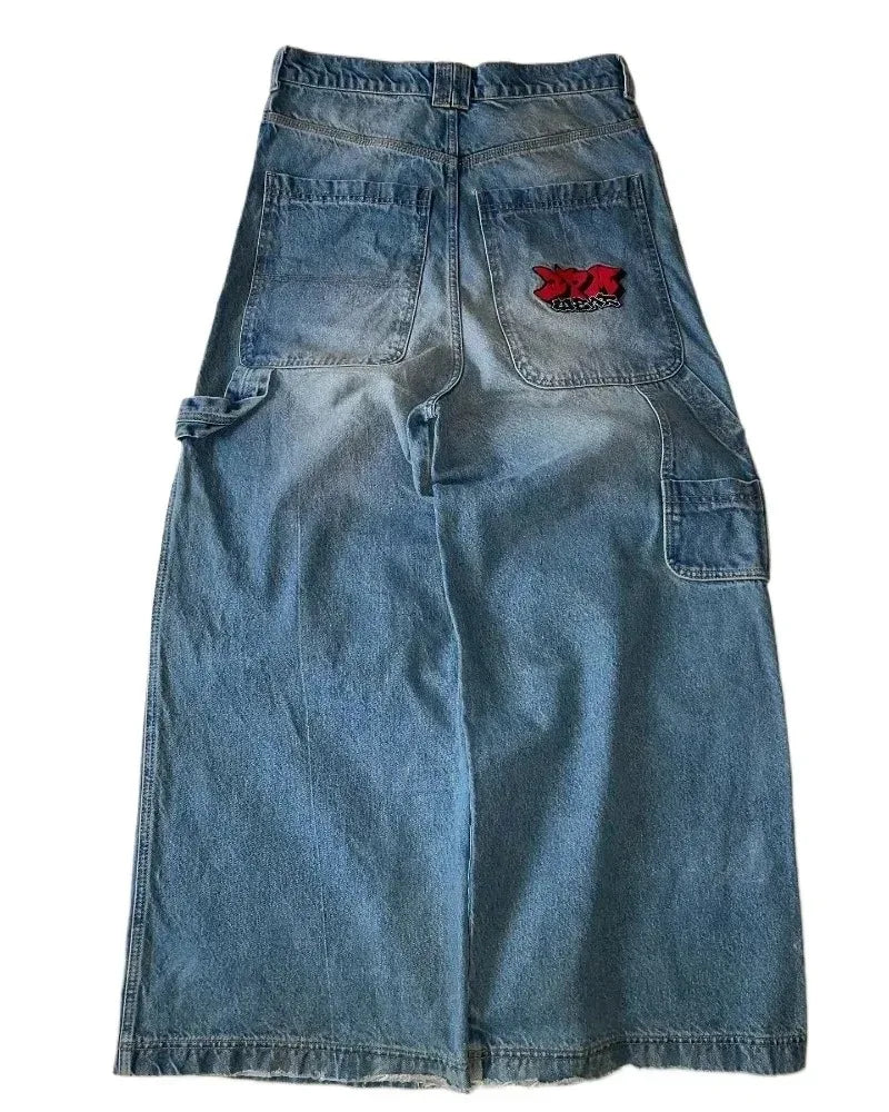 Y2K Baggy Jeans men Harajuku 2000s vintage Embroidered high quality jeans new Hip Hop streetwear men women Casual wide leg jeans 2