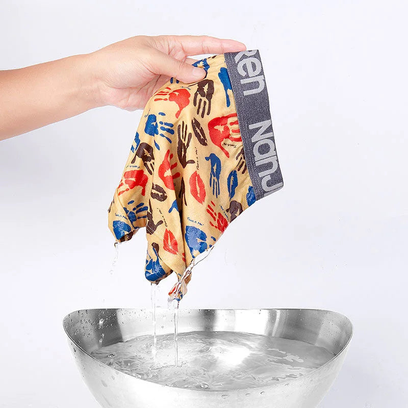 4Pcs Boxer Shorts Men's Underwear Sexy Panties Cotton Boxers Man Underpants Male Shorts Homme U Convex Lingerie 3