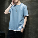 FGKKS 2024 Casual T-shirt For Men Pure Cotton Breathable Fashion Short Sleeve High Quality Design Casual T-shirt For Men