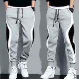 Men's Spring/Autumn Sports Pants | Loose Fit, Patchwork Design, Running & Training Trousers 4