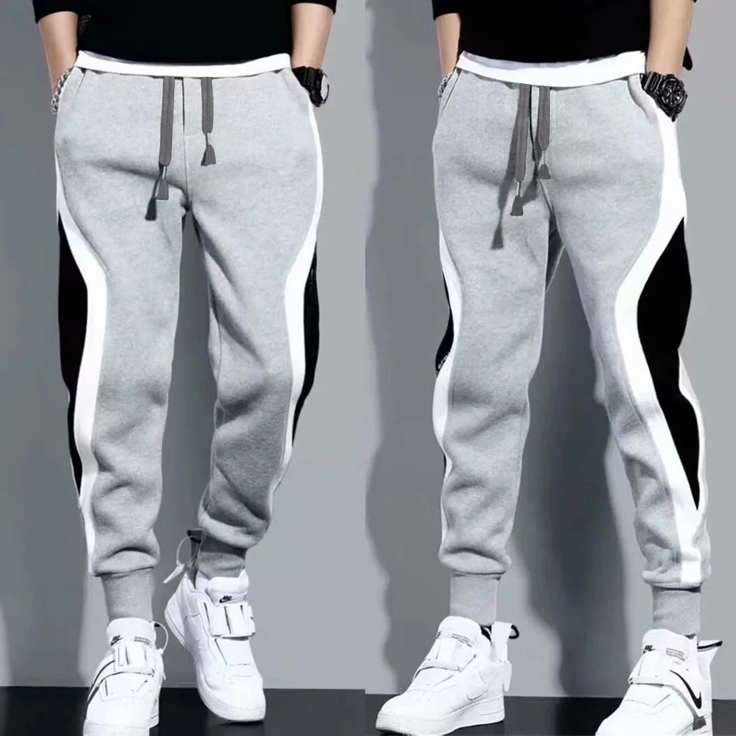 Men's Spring/Autumn Sports Pants | Loose Fit, Patchwork Design, Running & Training Trousers 4