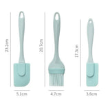3Pcs Cream Scraper DIY Bread Cake Butter Spatula Mixer Oil Brush Kitchen Baking Tool Silicone Spatula Non-stick 3
