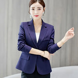 Black Women Blazer 2024 Formal Slim Blazers Lady Office Work Suit Pockets Jackets Coat Female Wine Notched Blazer Jackets Femme 9