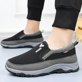 Men Tennis Shoes Warm Breathable Soft Bottom Non -Slip Casual Shoes Plus Velvet Comfort Slip-On Walking Winter Vulcanized Shoes 5