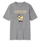 Chicken Game Don't Look At The Chicken Pattern Print T-Shirt Men Casual Daily Outdoor Round Neck Short Sleeve T Shirt Mens Top 3