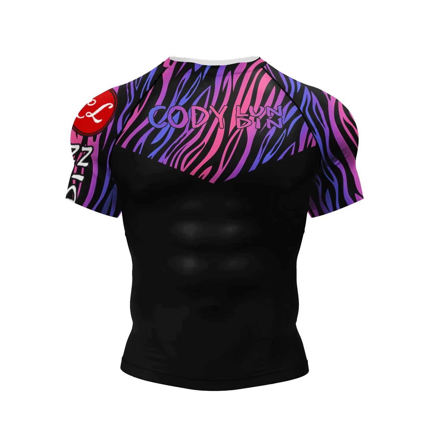 Cody Lundin Short Sleeve Pink Mens Jiu Jitsu BJJ No Gi Rash Guard Sublimation Men Running Training T-shirts Strech Fitness Tees