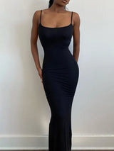 Elegant Slip Backless Slim Maxi Dress