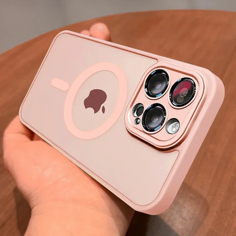 Magnetic Matte Translucent Case with Lens Protection