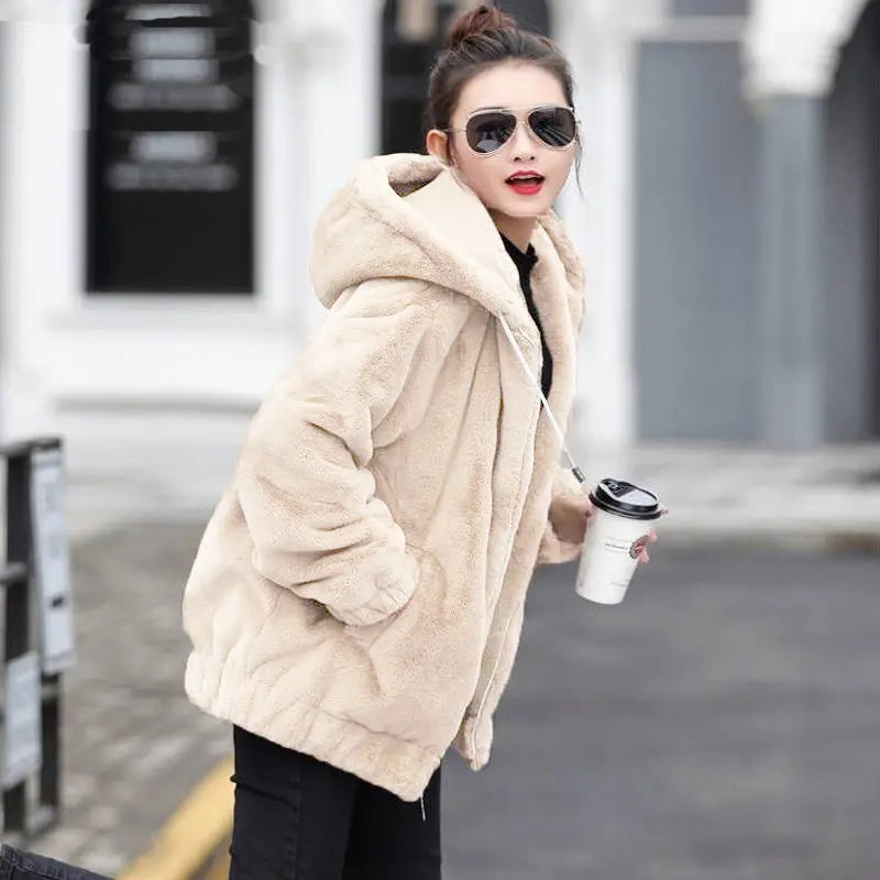 Embrace Cozy Luxury with Our Velvet Hooded Streetwear Coat