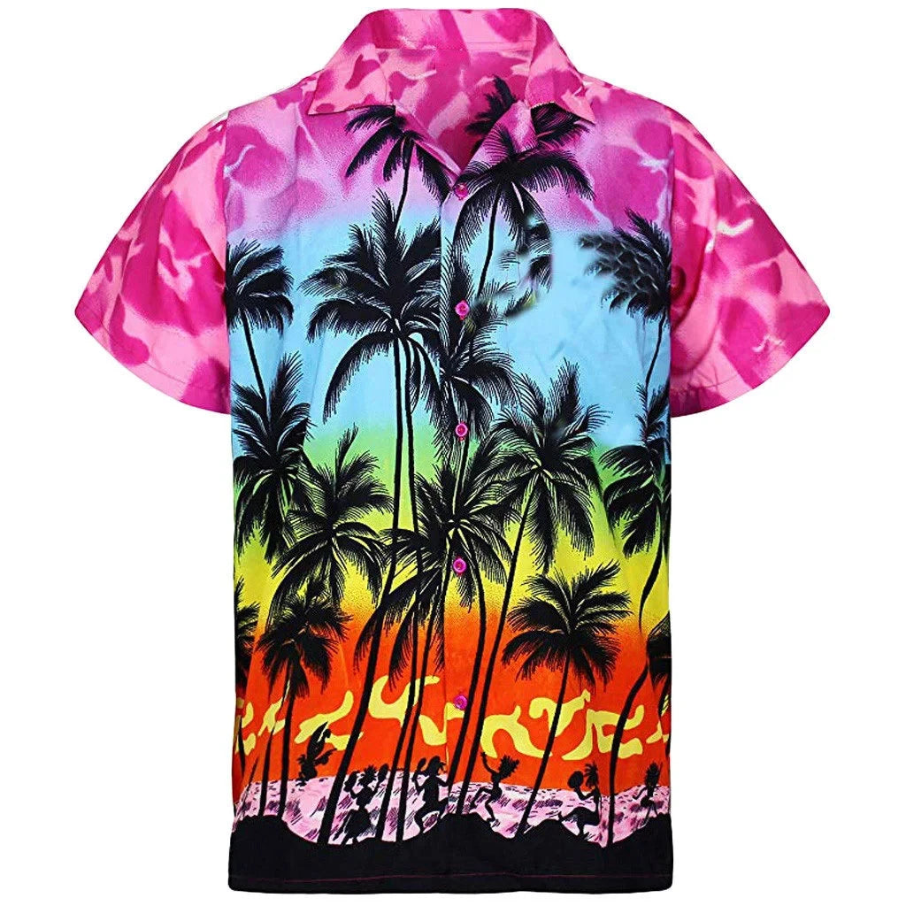 Hawaiian palm trees 3D Print Men Shirt
