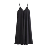 MUJER Black Slip Long Dresses for Women Red Draped Summer Dress Woman 2025 Sexy Backless Maxi Dress Women Summer Beach Dresses 3