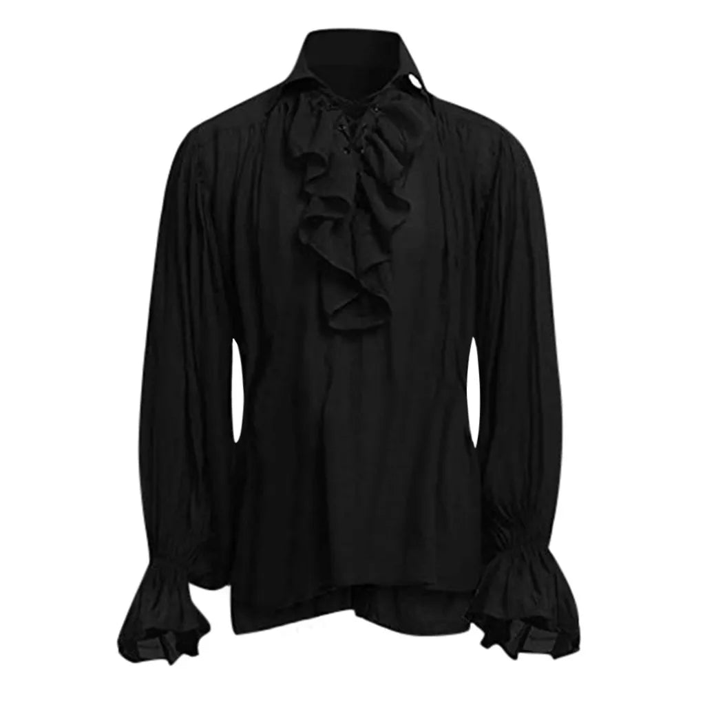 Medieval Viking Halloween Costumes Autumn Casual Shirts 3
