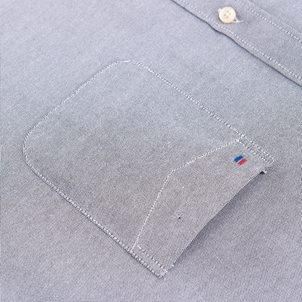 Men's Long Sleeve Oxford Work Shirt, Single Pocket, Embroidered Casual Button-Down 3