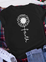 Brave Soul L American Retro Letters Love White T-shirt Women Short Sleeve Round Neck Loose Large Size Casual Top Oversized