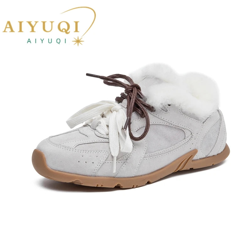 AIYUQI-Women-Sneakers-New-Genuine-Leather-Retro-German-Training-Shoes-Women-Winter-Velvet-Fur-Flat-Casual
