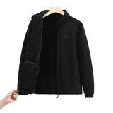 2026 Women's Wool Liner Coat Winter Loose-Fit Full Sleeve Polar Fleece Zipper Letter print Thickened Coat Cardigan Sporty jacket 5