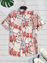 Men's 3D Cat Hawaiian Shirt - Summer Fashion, Short Sleeve 5