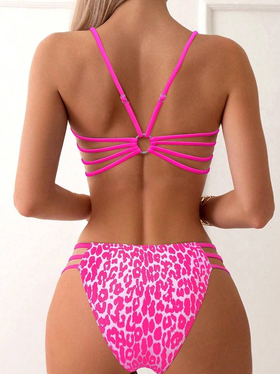 Leopard Print Micro Bikini 2025: Women's High Waist Brazilian Bandeau Bathing Suit 4