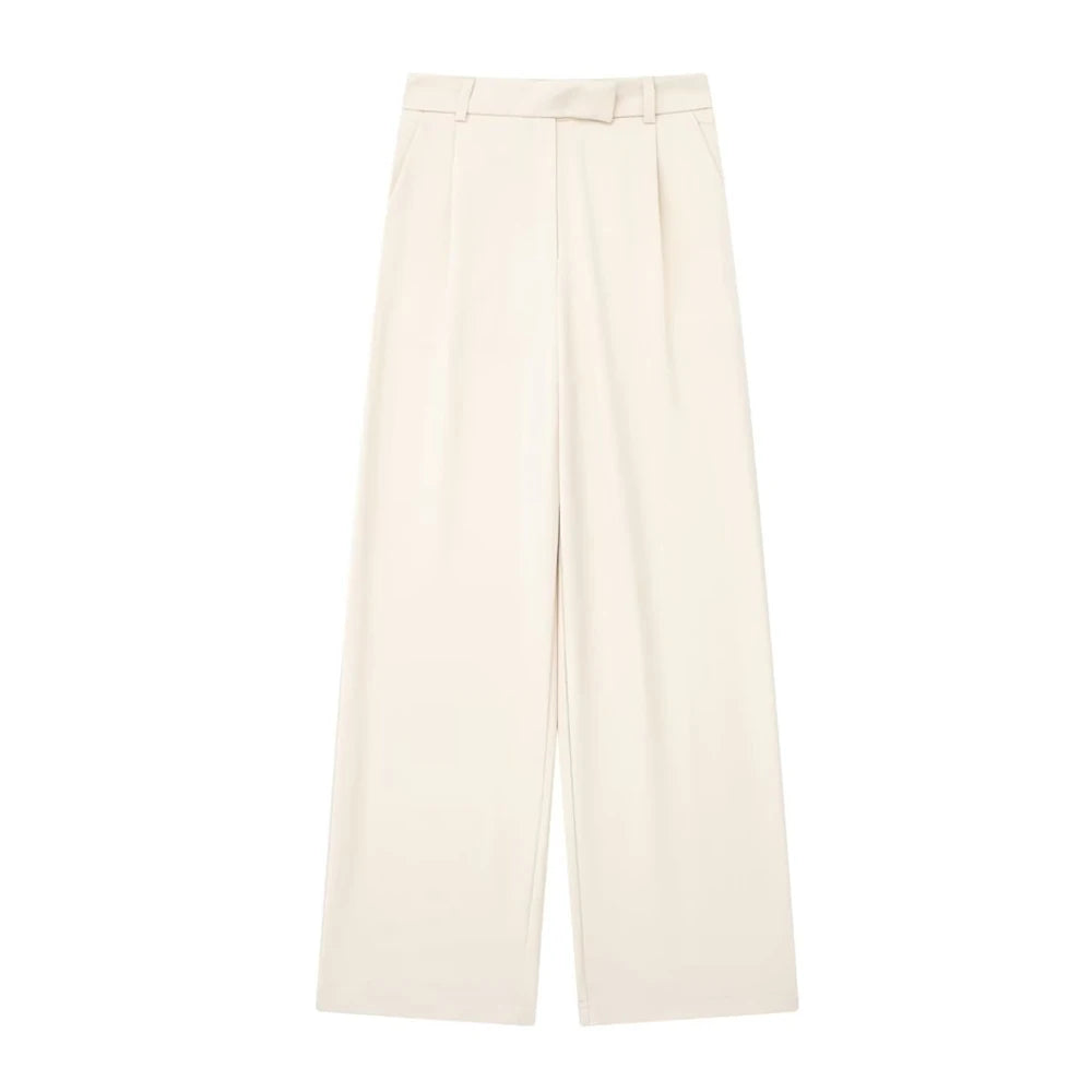 Vintage High-Waist Wide-Leg Trousers