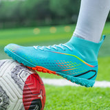 MenOutdoor Football Boots Professional Training Soccer Shoes Soccer Cleats Turf Futsal Match Grass Unisex Non-slip Breathable 2