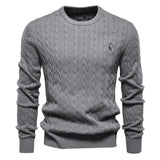 Men's Giraffe Embroidery Cotton Sweater