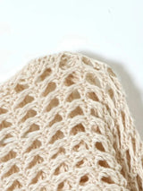 Women Crochet Knit Hollow Out Crop Top Long Sleeve Shrug Sweater Mesh Cover Ups Cardigan Streetwear Pullover Women Clothes Y2k 6