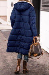 Reversible Winter Hooded Puffer Coat