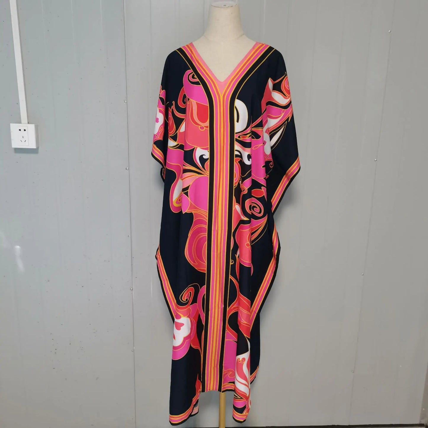 Women's Kaftan Dress | Plus Size Beach Cover Up | Summer Kimono Robe 4