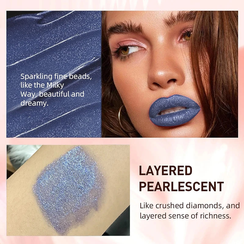 15 Color Glitter Liquid Lipsticks Shimmer Shiny Lipgloss Pearlescent Lip Tint Waterproof Long Lasting Matte Diamond Lips Glaze 6