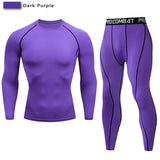 2pcs Men Compression Sportswear Suit GYM Tight Sports Yoga Sets