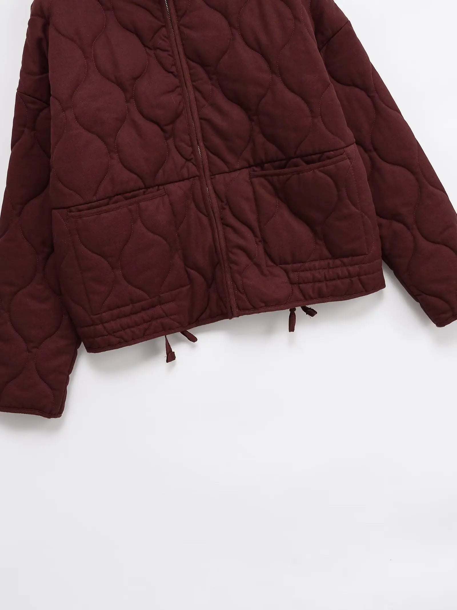 2025 Autumn New Collection Women's Simple Series Multi color Selection Stand up Collar Quilted Warm Cotton Jacket Coat 6