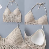Backless Halter Tank Top with Fringe & Tassels - Women's Boho Summer Style 6