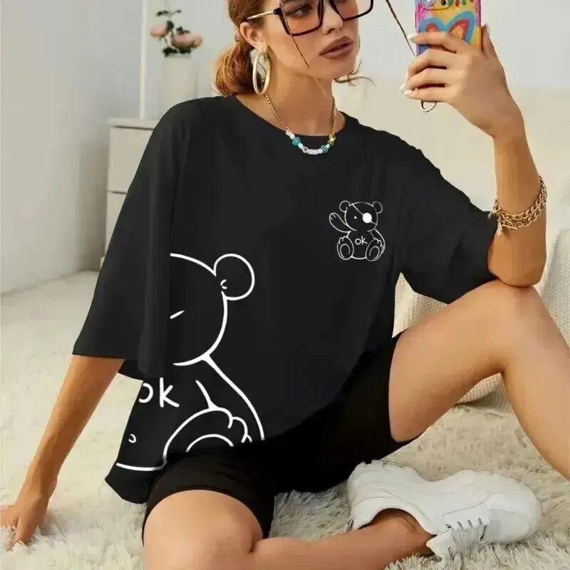 Kawaii Teddy Bear Cotton Tee