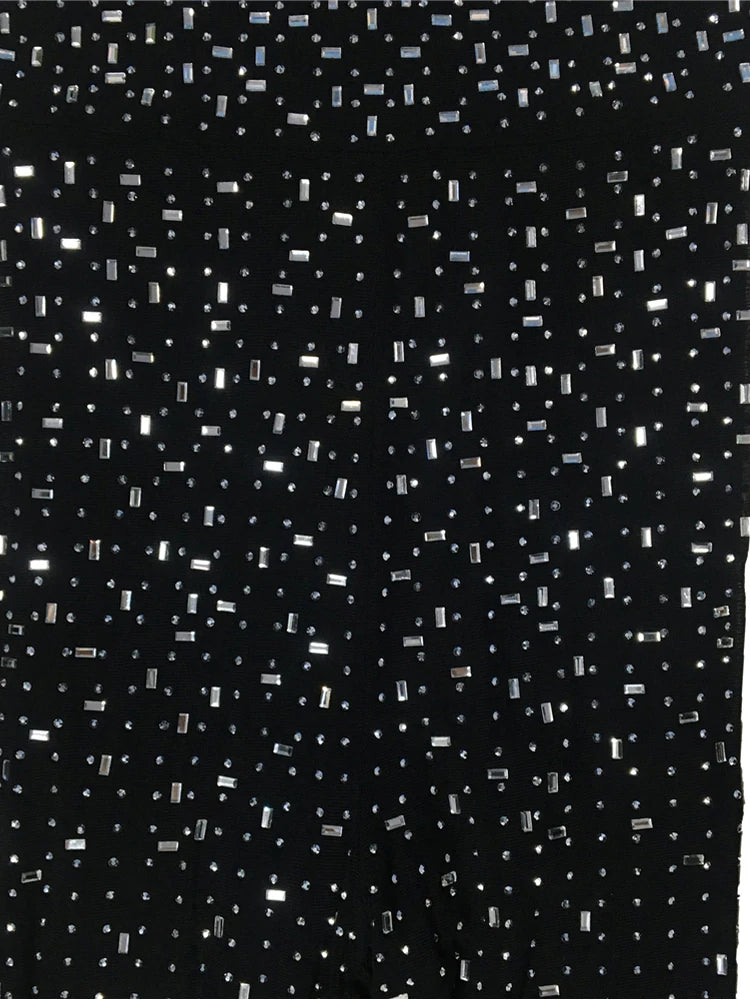 Women Club Outfits Spaghetti Strap Bodycon Jumpsuits Sparkly Rhinestone Romper Birthday Night Out One Piece Clubwear 4
