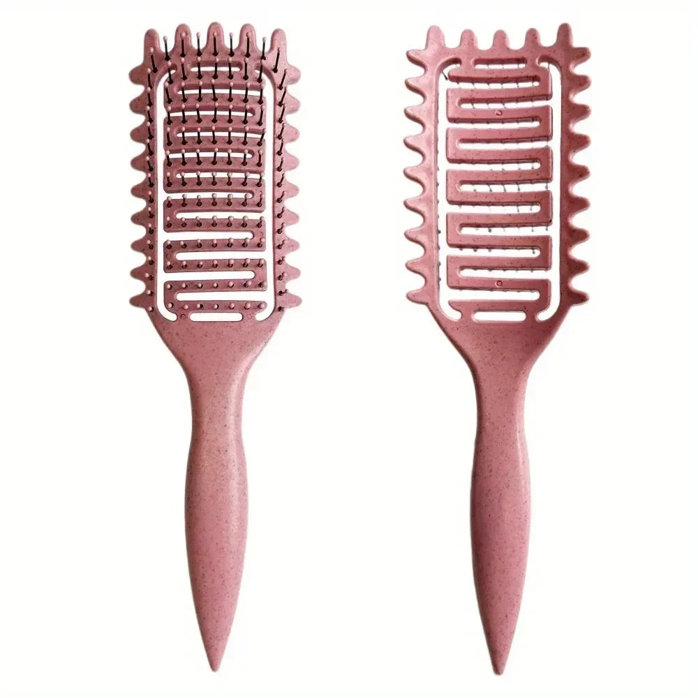 Curl Define Styling Brush Hollow Out Detangling Hair Brush Tangled Wet Curly Hair Comb Shaping Curls Barber Hairdressing Tools 6