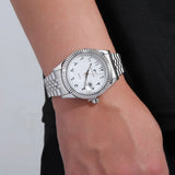 New Men Date Watches High-end Luxury Casual Calendar Stainless Steel Business WristWatch Leisure Sport WristWatch Clock 5