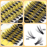 Moonlily Soft Mink 20D/30D/40D Lashes Cluster Eyelash Extension Natural Long 3D Volume Effect Faux Bunche Individual Makeup 2