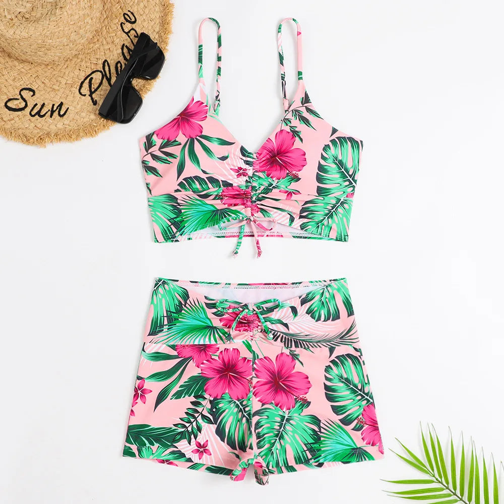 Women’s High-Waist Floral Push-Up Bikini