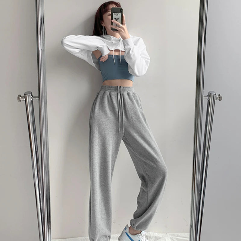 Hoodies Womens Spring Hot Sexy Ladies Loose Leisure Fit European Style Trendy Solid New Chic All-match Simple Soft Daily Design 4